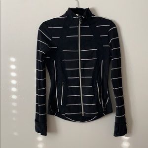 Lululemon jacket w horizontal stripes